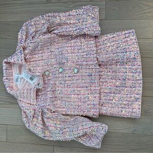 Lola and the Boys Pink Sequin Coco Suit Set